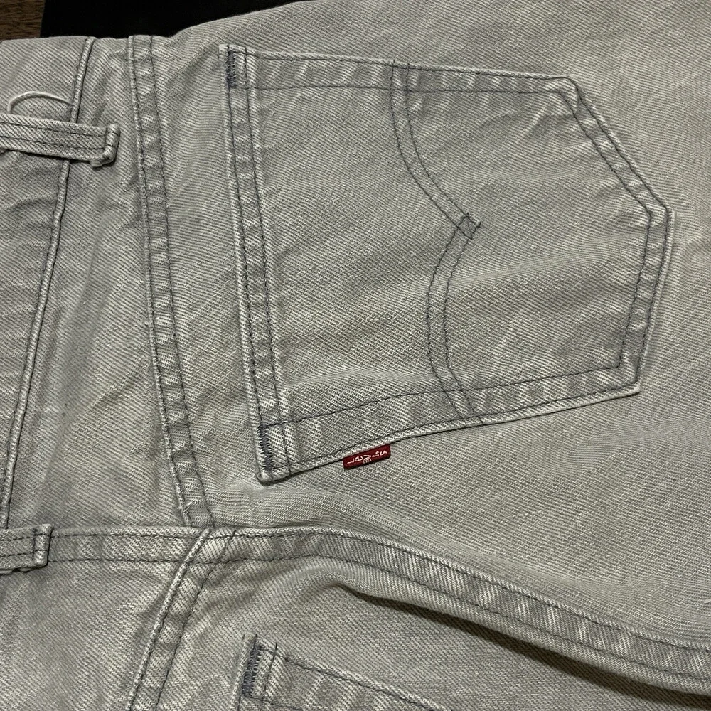 Vintage Levi Gray Jeans Denim USA 30x30 1980s 505 Silver Tab Levis Colors 550